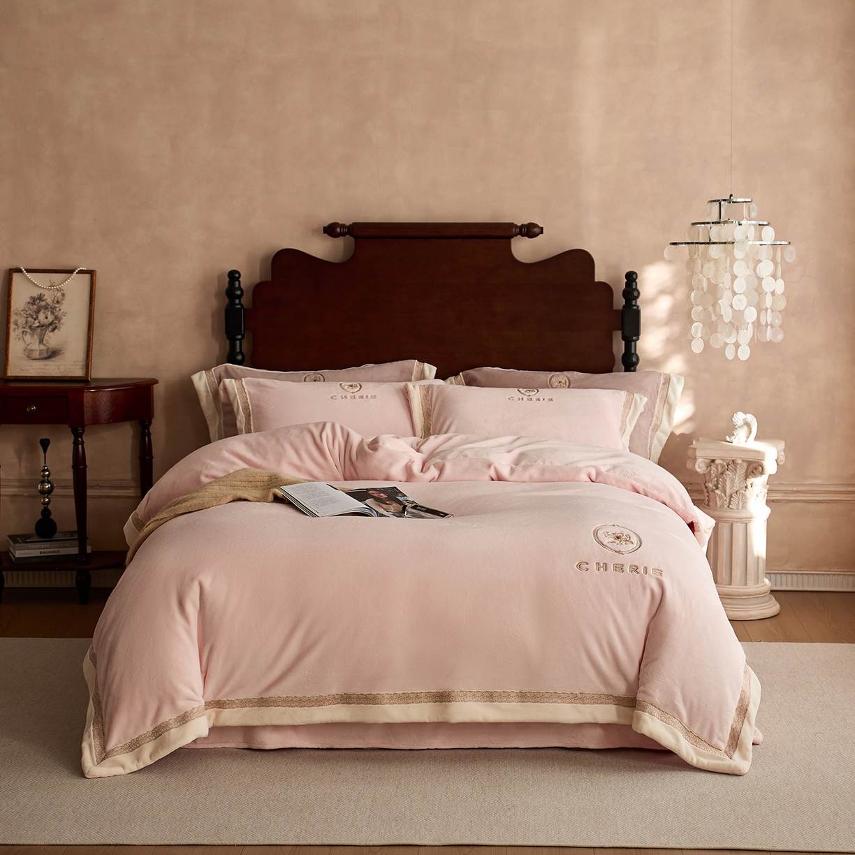 91家纺网 家纺一手货源 找家纺 （总）瑞雪家居 2025新款270g全消光牛奶绒四件套-克莱尔