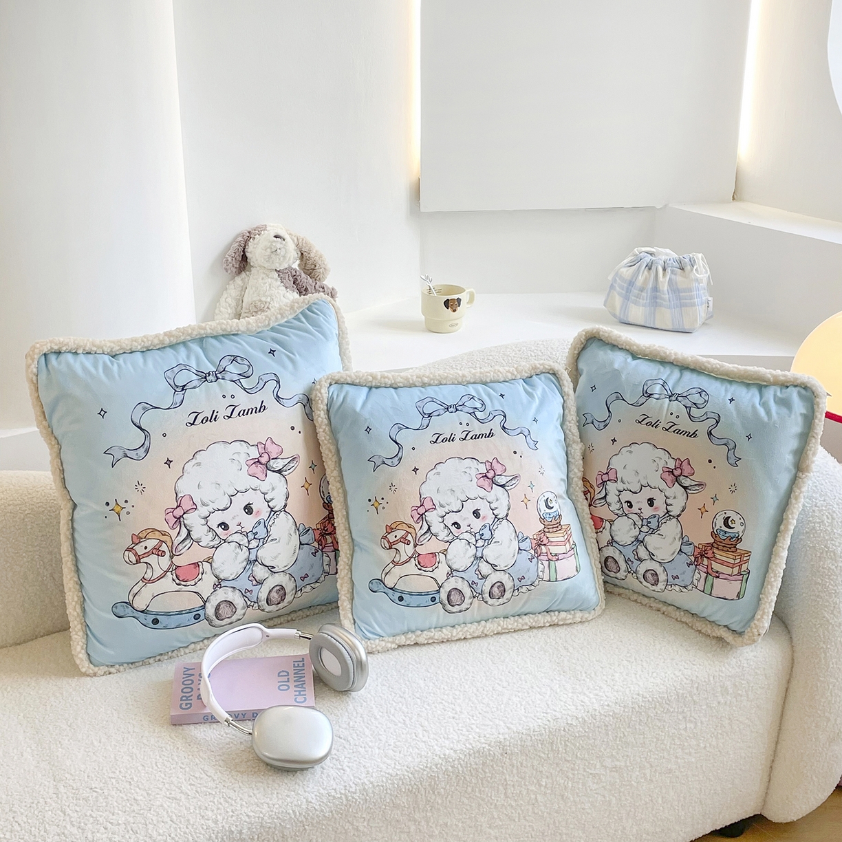 91家纺网 家纺一手货源 找家纺 （总）番茄+ 2025新款羊羔毛花边绒抱枕被