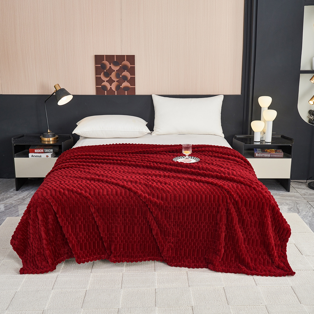 91家纺网 家纺一手货源 找家纺 （总）枋梢家纺 2025新款福禄抽条法兰绒牛奶绒高克重毯空调小毯子毛毯盖毯