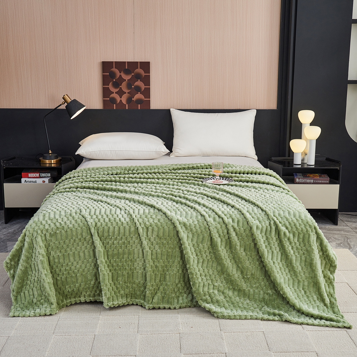 91家纺网 家纺一手货源 找家纺 （总）枋梢家纺 2025新款福禄抽条法兰绒牛奶绒高克重毯空调小毯子毛毯盖毯