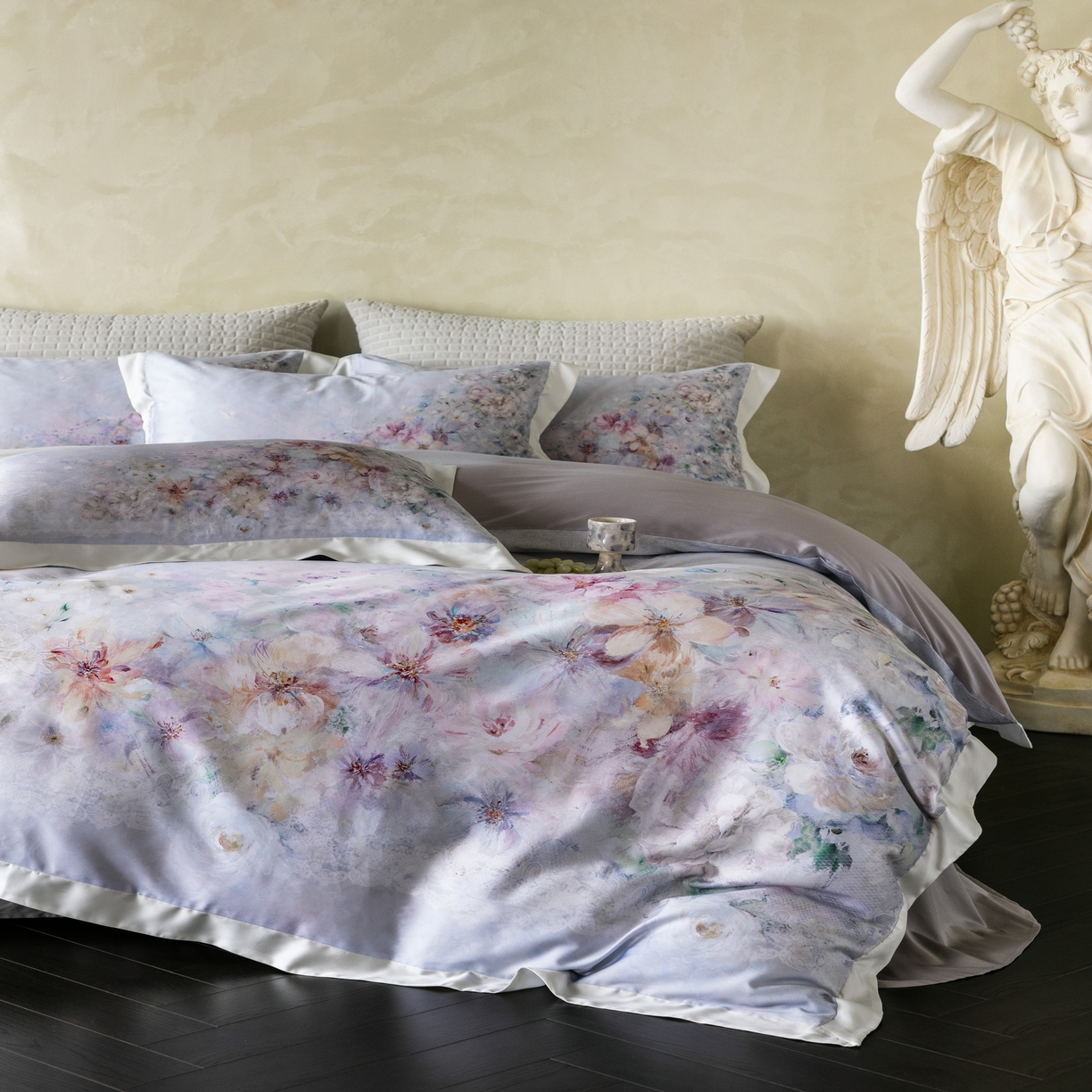 91家纺网 家纺一手货源 找家纺 （总）云胡 2025新款A类100%长绒棉纯棉数码印花四件套-妍珂