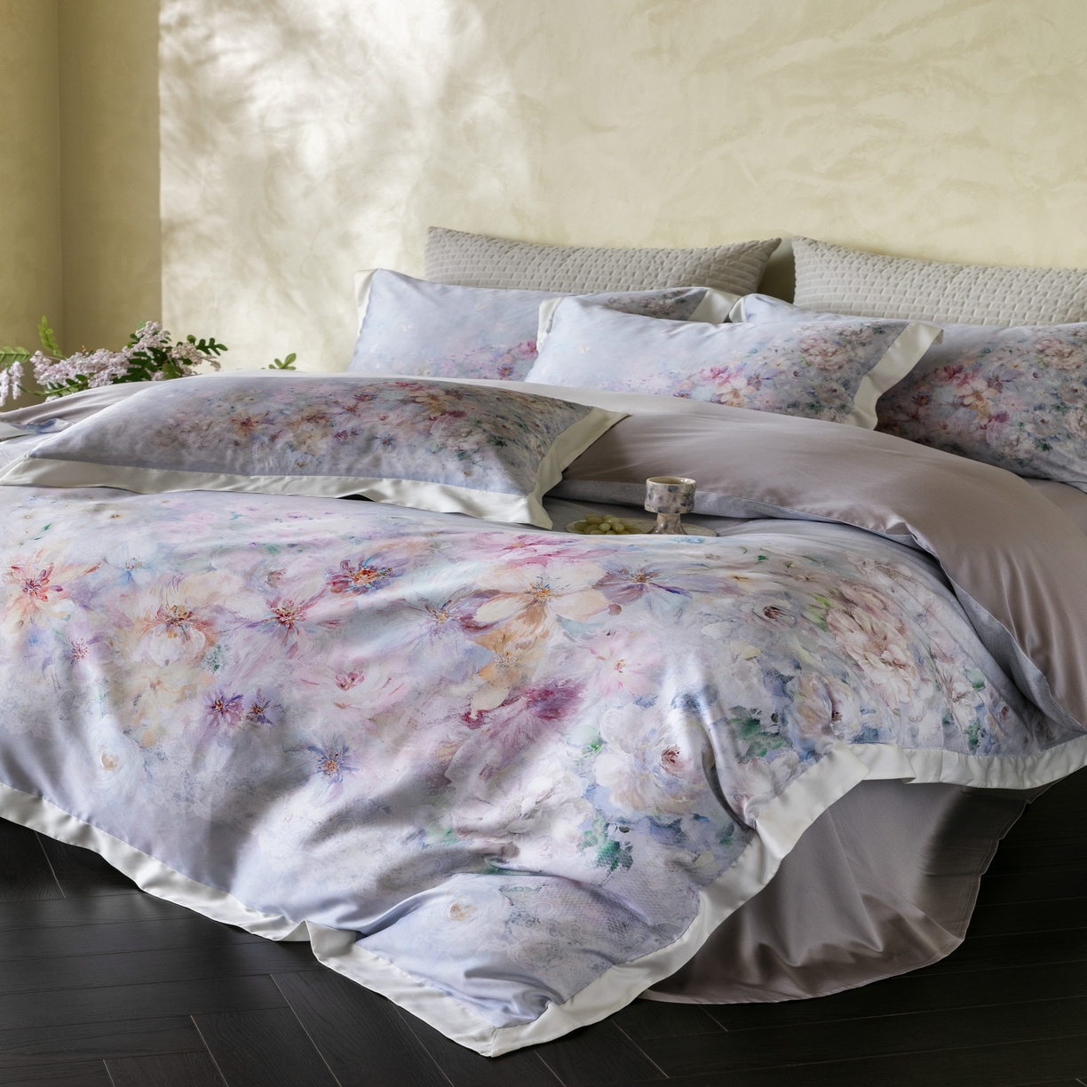 91家纺网 家纺一手货源 找家纺 （总）云胡 2025新款A类100%长绒棉纯棉数码印花四件套-妍珂