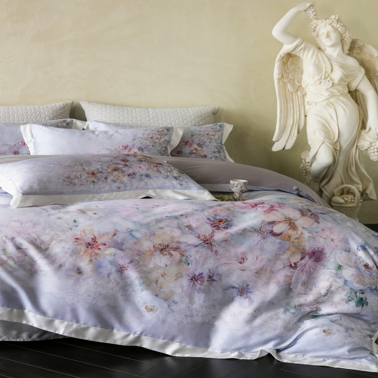 91家纺网 家纺一手货源 找家纺 （总）云胡 2025新款A类100%长绒棉纯棉数码印花四件套-妍珂