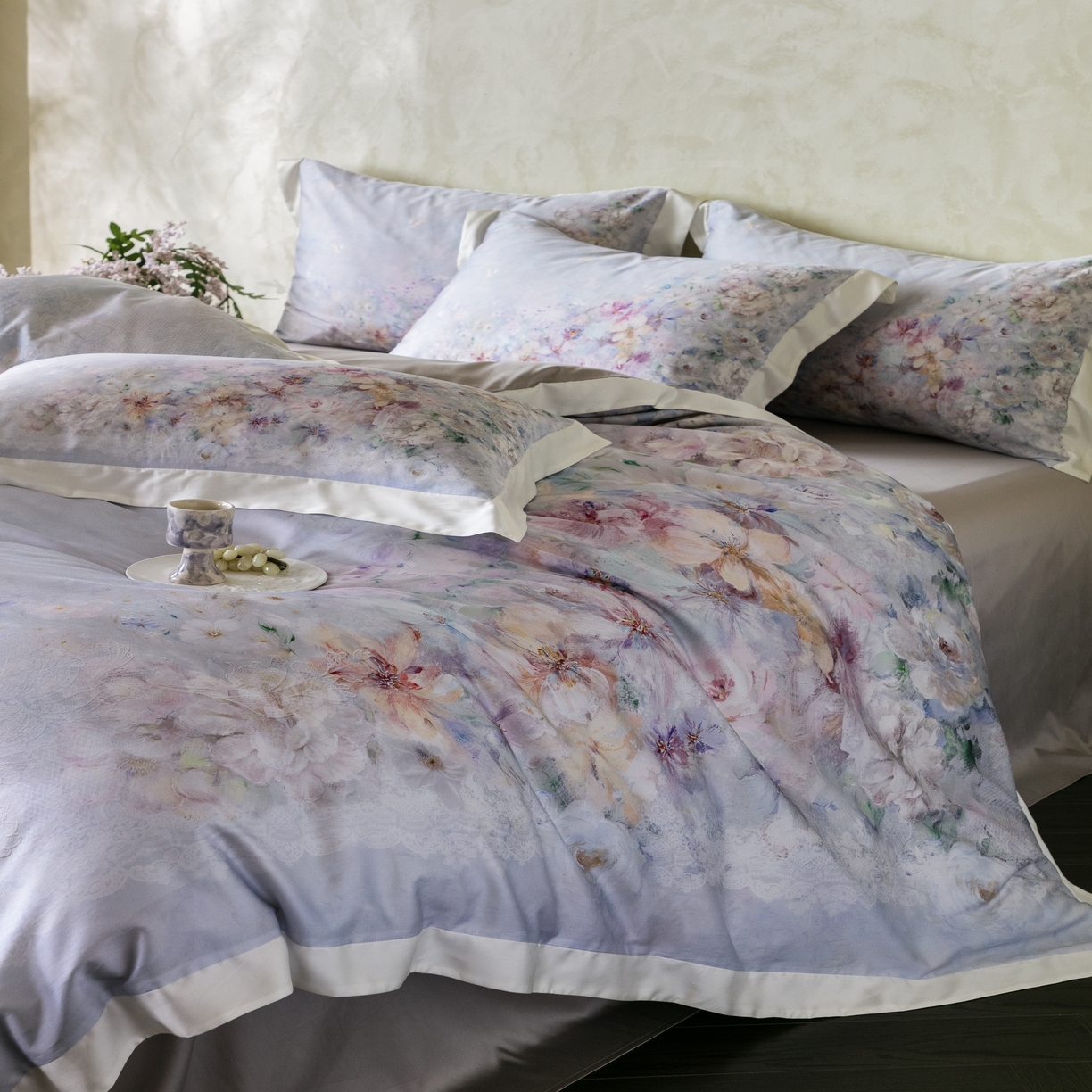 91家纺网 家纺一手货源 找家纺 （总）云胡 2025新款A类100%长绒棉纯棉数码印花四件套-妍珂