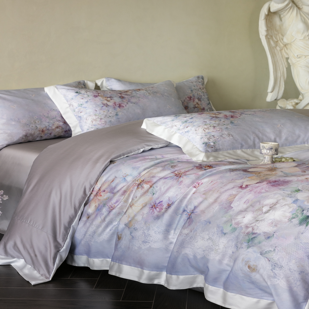 91家纺网 家纺一手货源 找家纺 （总）云胡 2025新款A类100%长绒棉纯棉数码印花四件套-妍珂