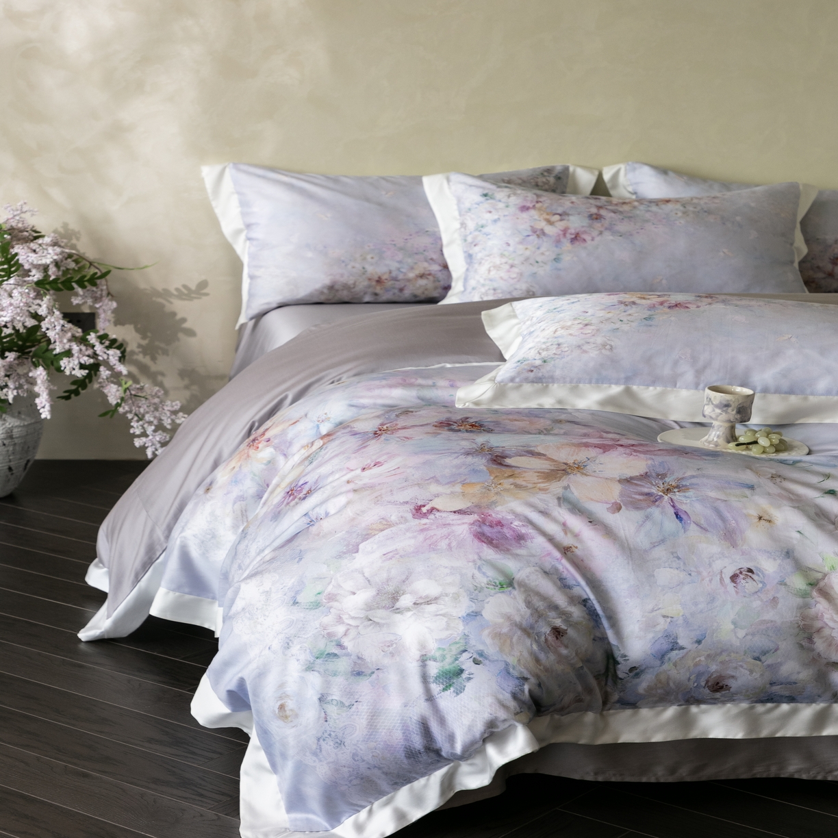 91家纺网 家纺一手货源 找家纺 （总）云胡 2025新款A类100%长绒棉纯棉数码印花四件套-妍珂