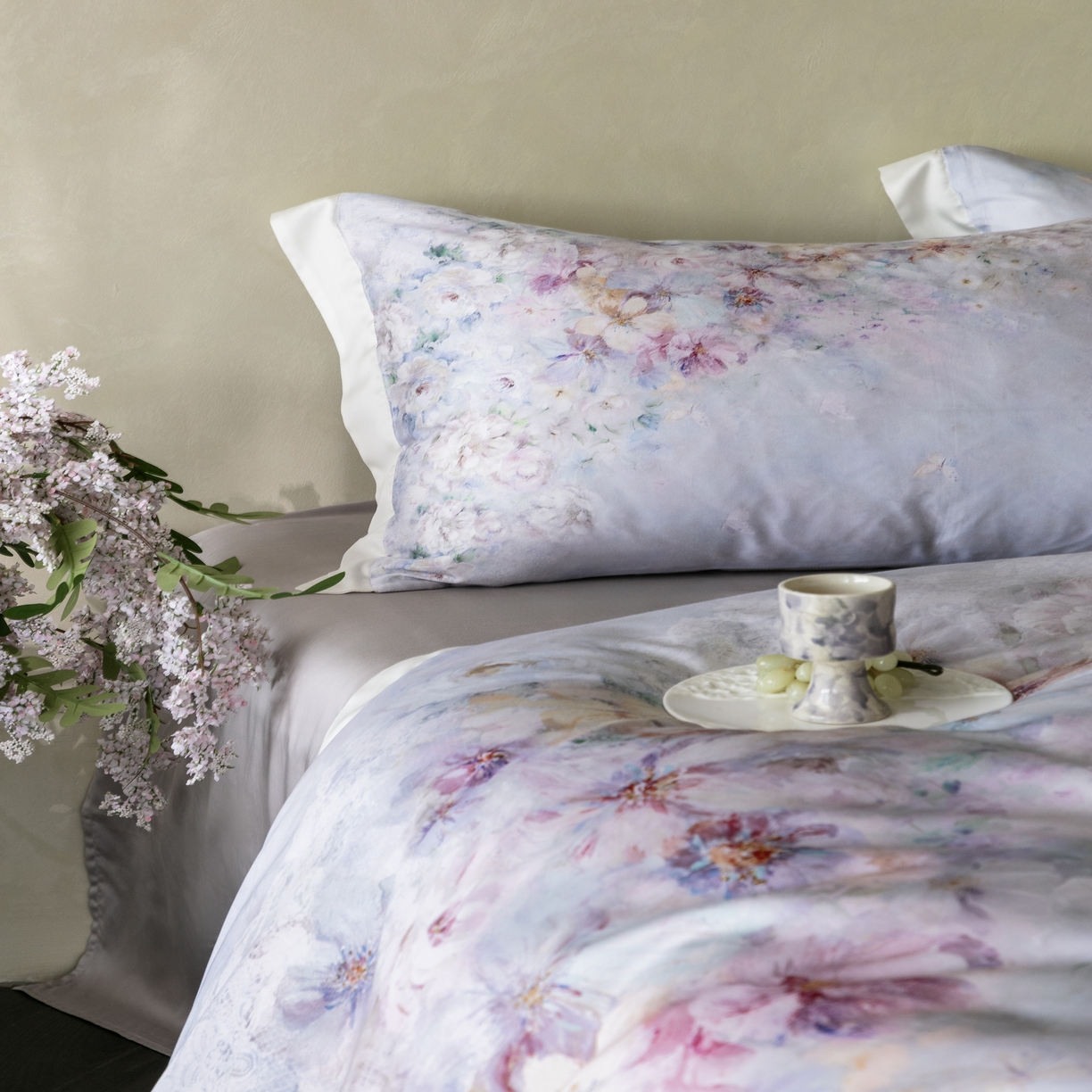 91家纺网 家纺一手货源 找家纺 （总）云胡 2025新款A类100%长绒棉纯棉数码印花四件套-妍珂