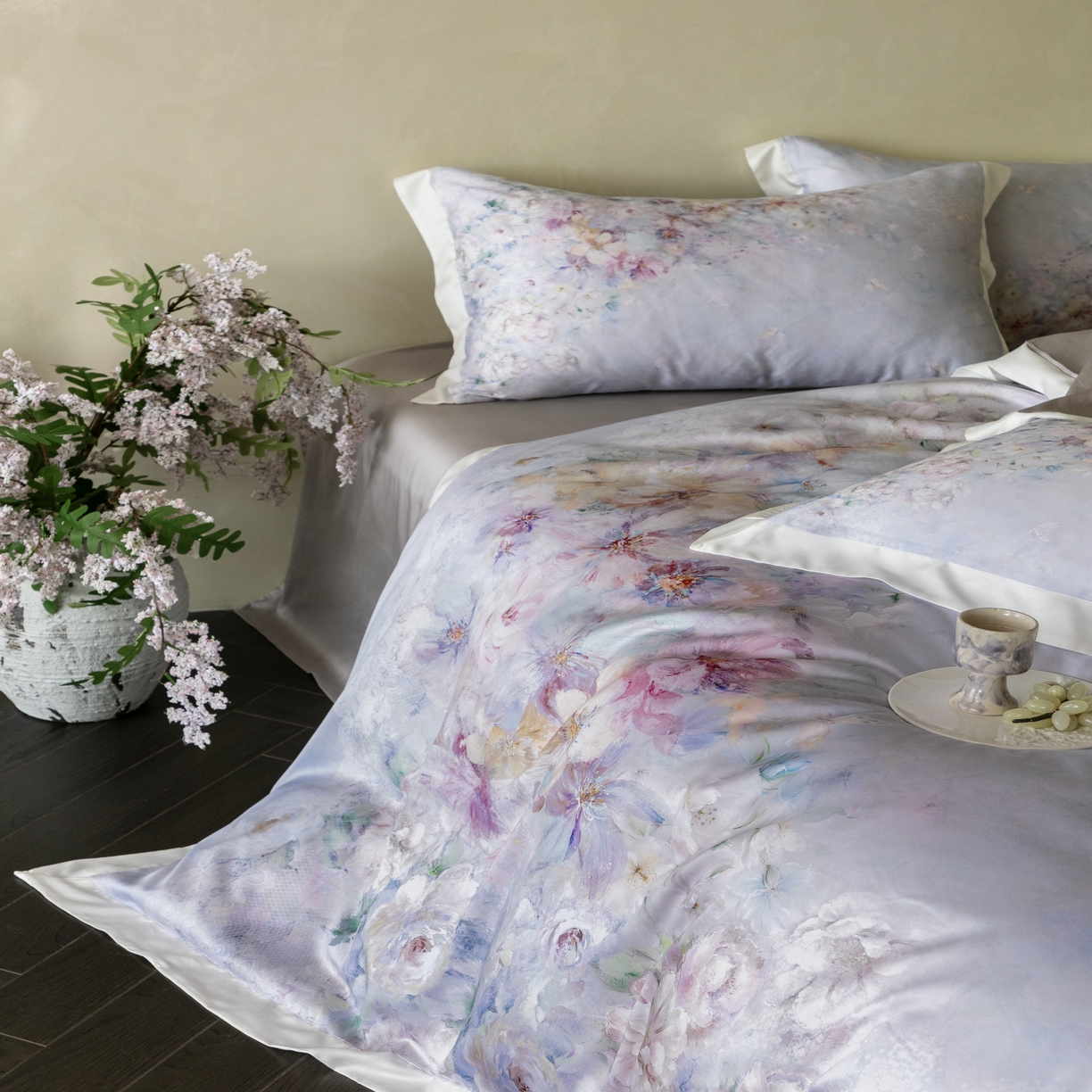 91家纺网 家纺一手货源 找家纺 （总）云胡 2025新款A类100%长绒棉纯棉数码印花四件套-妍珂