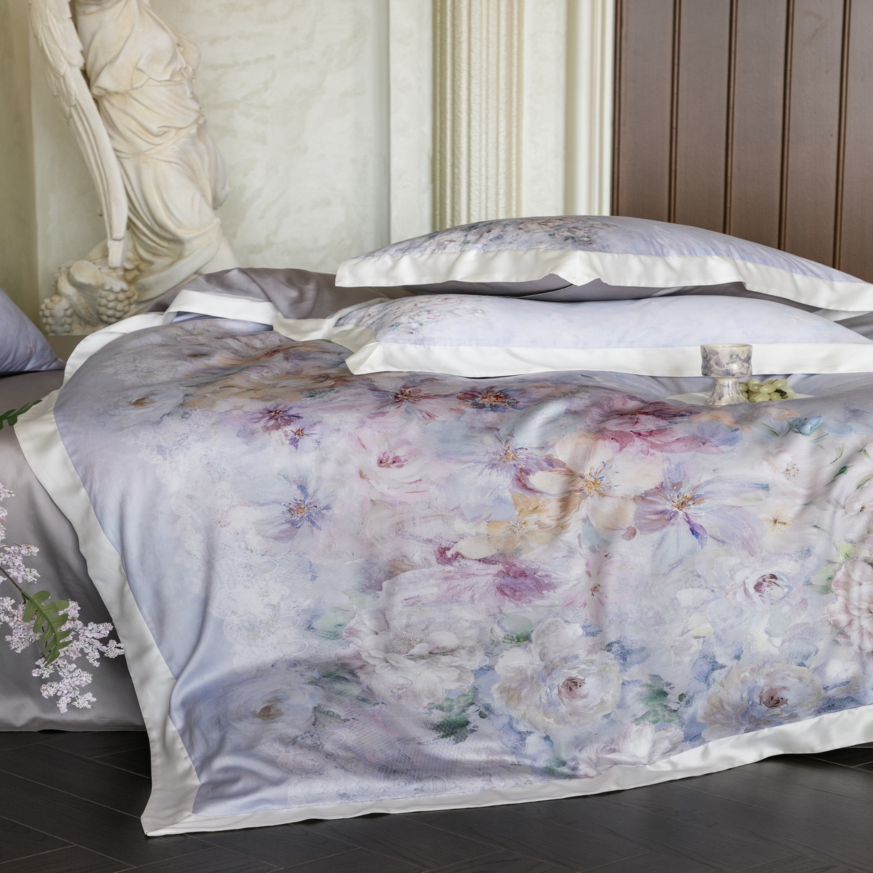 91家纺网 家纺一手货源 找家纺 （总）云胡 2025新款A类100%长绒棉纯棉数码印花四件套-妍珂