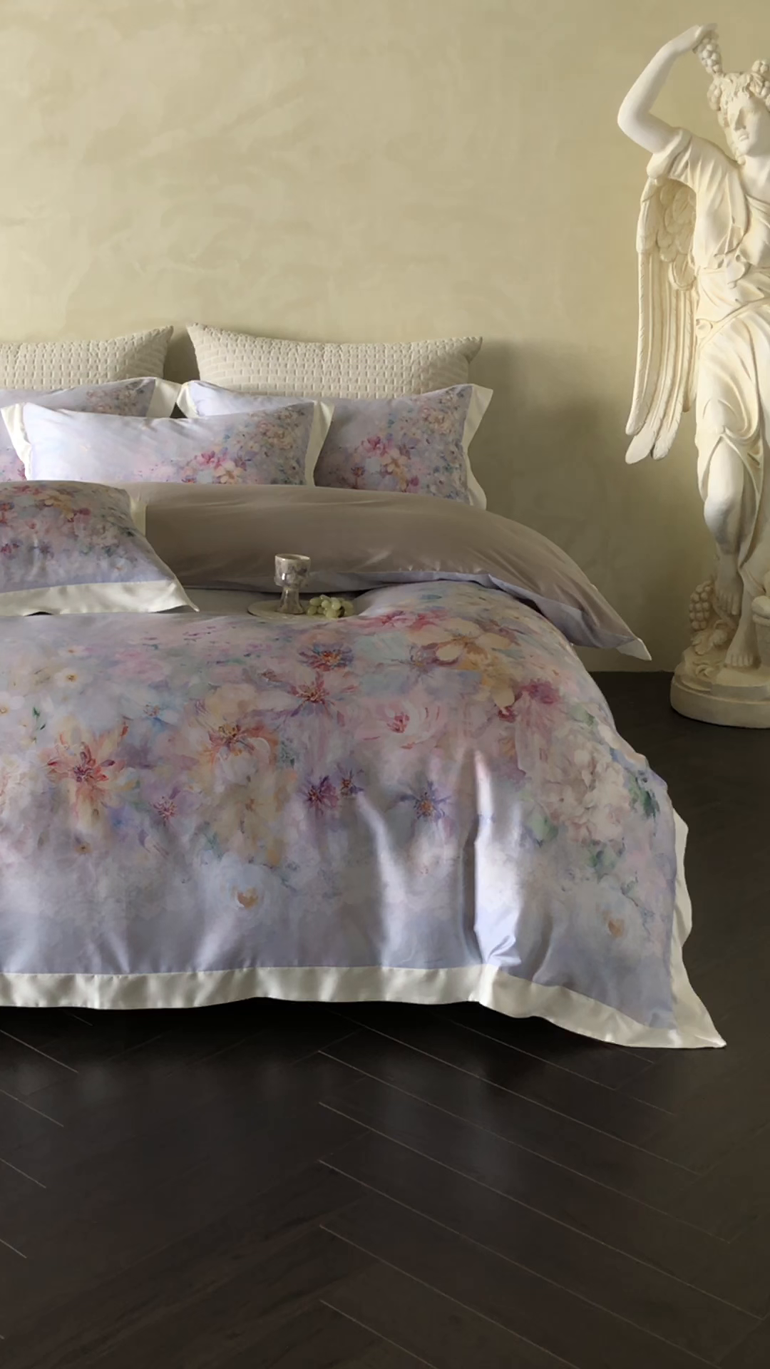 91家纺网 家纺一手货源 找家纺 （总）云胡 2025新款A类100%长绒棉纯棉数码印花四件套-妍珂