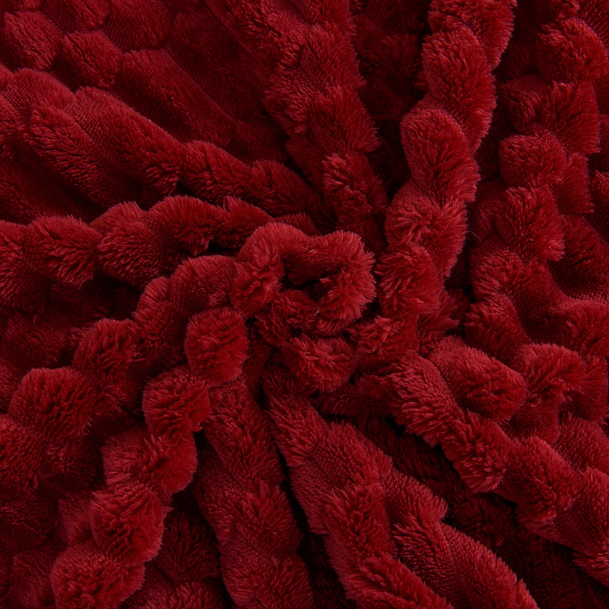 91家纺网 家纺一手货源 找家纺 枋梢家纺 2025新款福禄抽条法兰绒牛奶绒高克重毯空调小毯子毛毯盖毯 福禄抽条毛毯-酒红