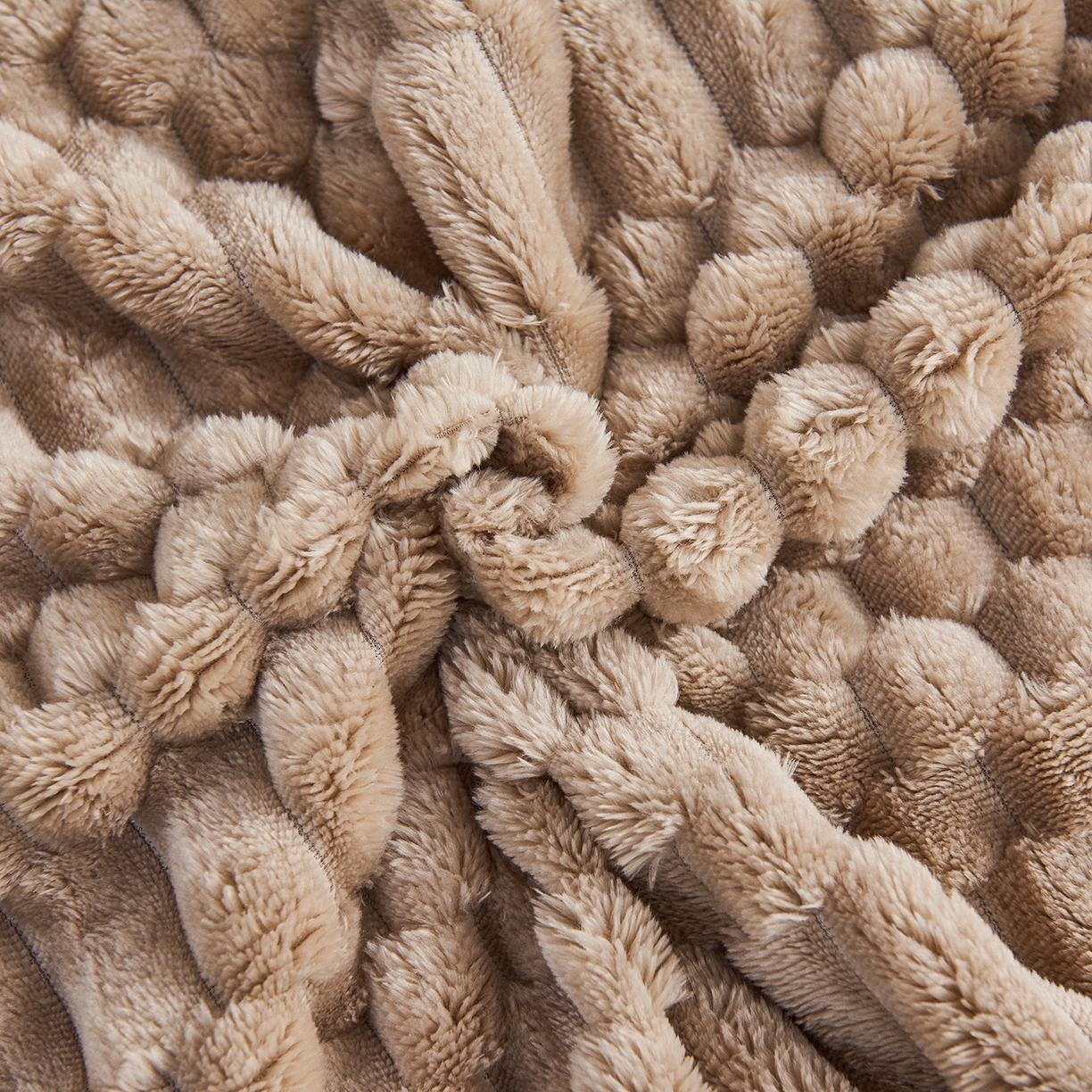 91家纺网 家纺一手货源 找家纺 枋梢家纺 2025新款福禄抽条法兰绒牛奶绒高克重毯空调小毯子毛毯盖毯 福禄抽条毛毯-浅咖