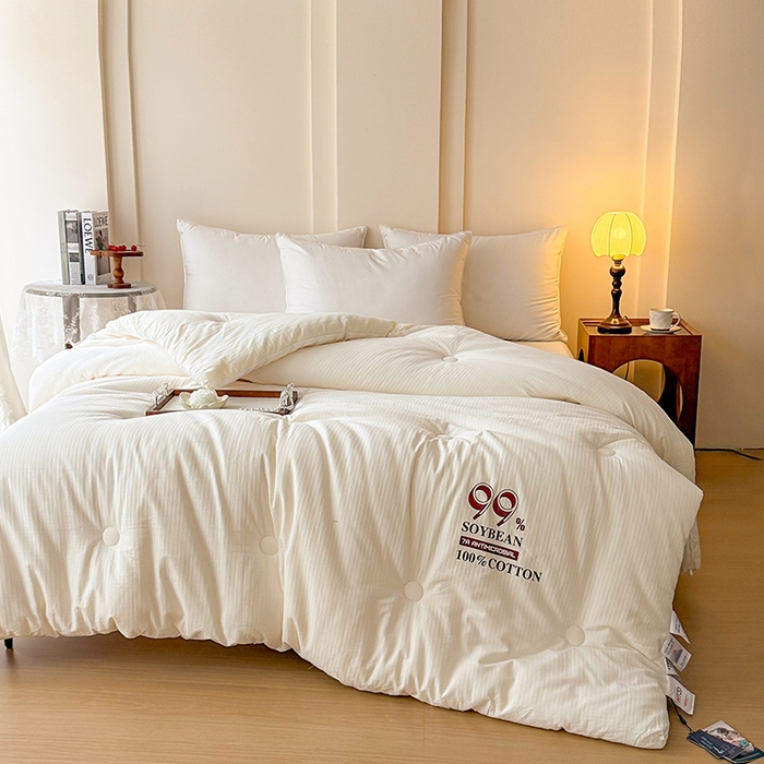 91家纺网 家纺一手货源 找家纺 （总）芭伯妮 2025新款A类全棉99%大豆被芯 纯棉提花大豆被 学生被芯 夏被春秋被冬被加厚被褥四季通用