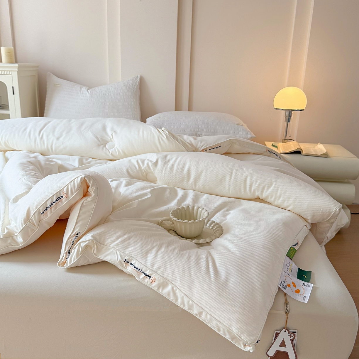 91家纺网 家纺一手货源 找家纺 （总）芭伯妮 2025新款立体小米格字母边透气大豆被春秋被冬被被子被芯