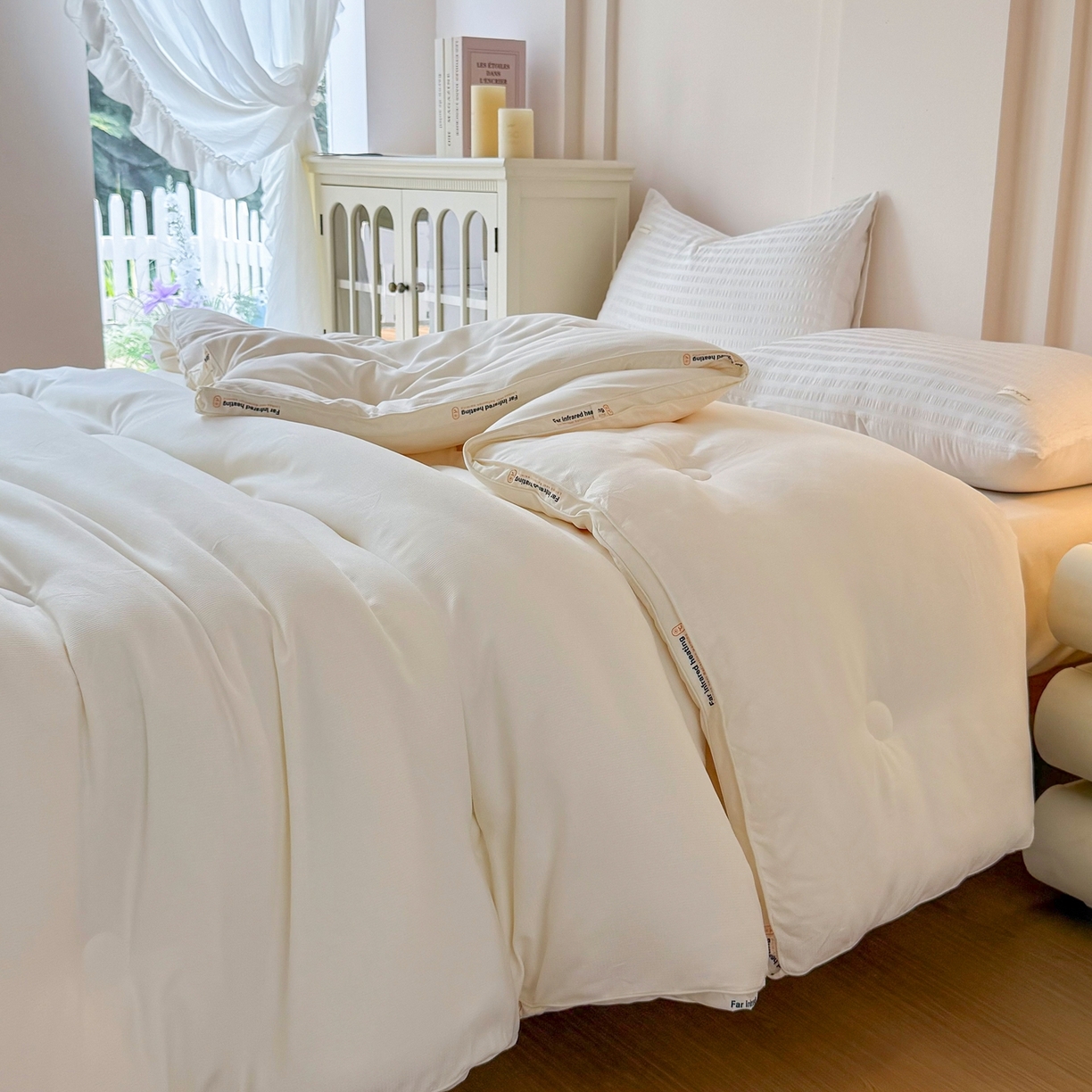 91家纺网 家纺一手货源 找家纺 （总）芭伯妮 2025新款立体小米格字母边透气大豆被春秋被冬被被子被芯