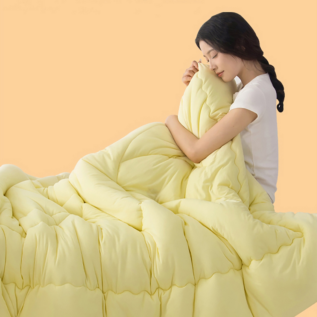 91家纺网 家纺一手货源 找家纺 （总）芭伯妮 2025新款一鹿有你针织大豆被春秋被冬被被子被芯