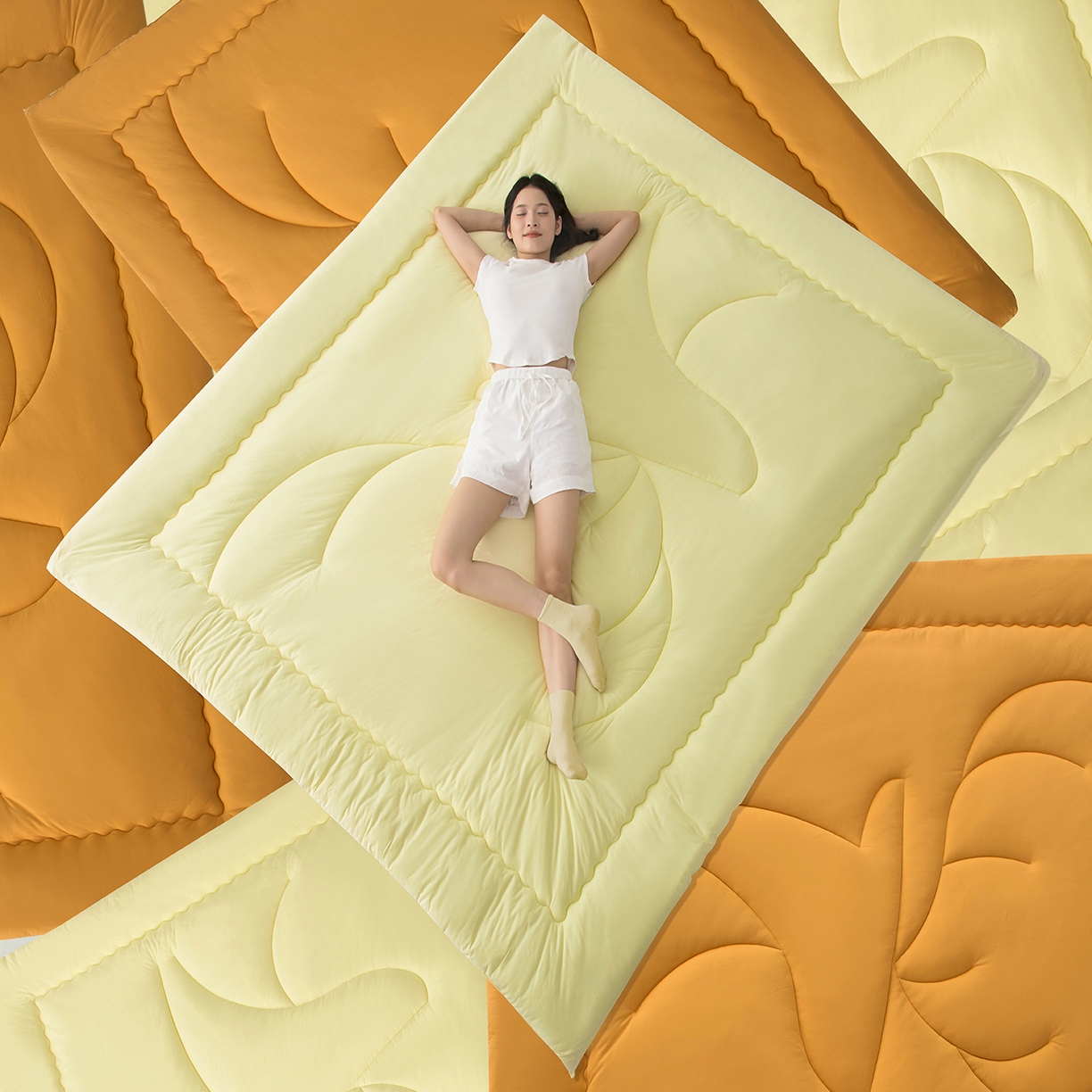 91家纺网 家纺一手货源 找家纺 （总）芭伯妮 2025新款一鹿有你针织大豆被春秋被冬被被子被芯