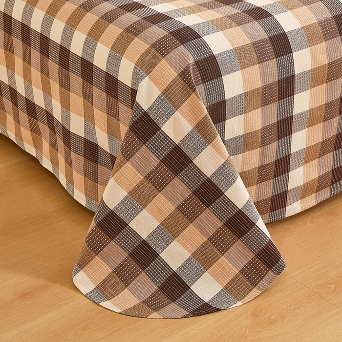 91家纺网 家纺一手货源 找家纺 织雅漫 2025新款非遗加厚全棉色织老粗布床单款-梵高向日葵 沉香拿铁