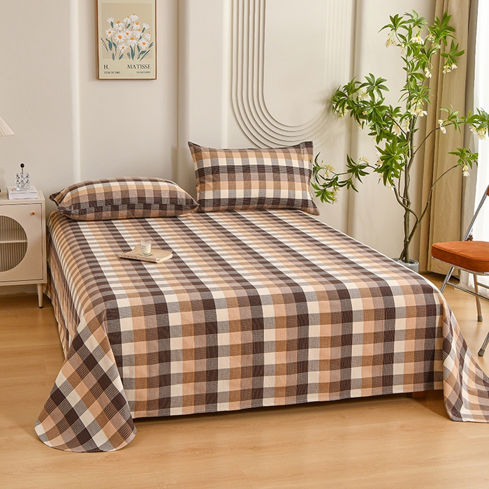 91家纺网 家纺一手货源 找家纺 织雅漫 2025新款非遗加厚全棉色织老粗布床单款-梵高向日葵 沉香拿铁