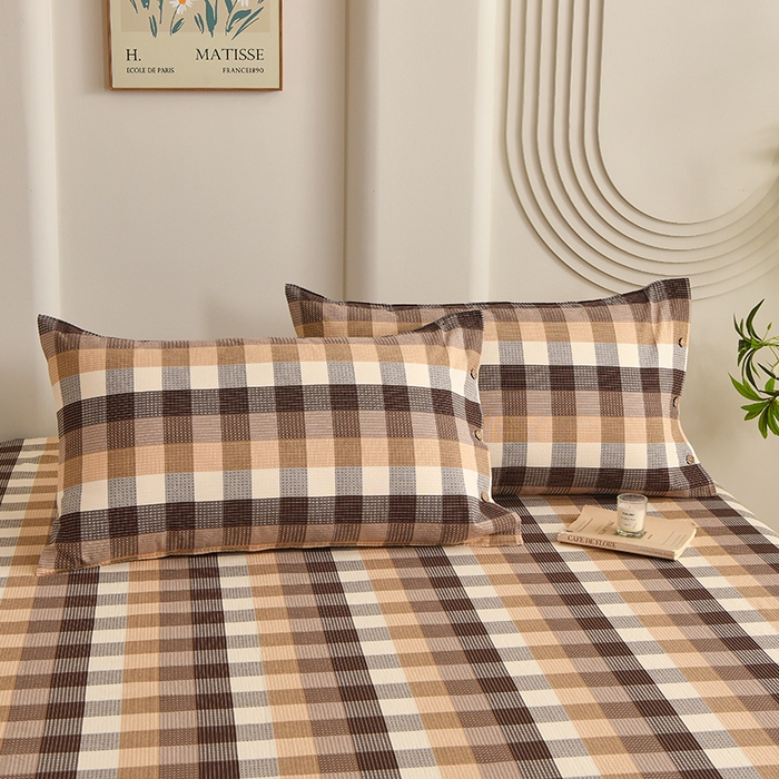 91家纺网 家纺一手货源 找家纺 织雅漫 2025新款非遗加厚全棉色织老粗布床单款-梵高向日葵 沉香拿铁