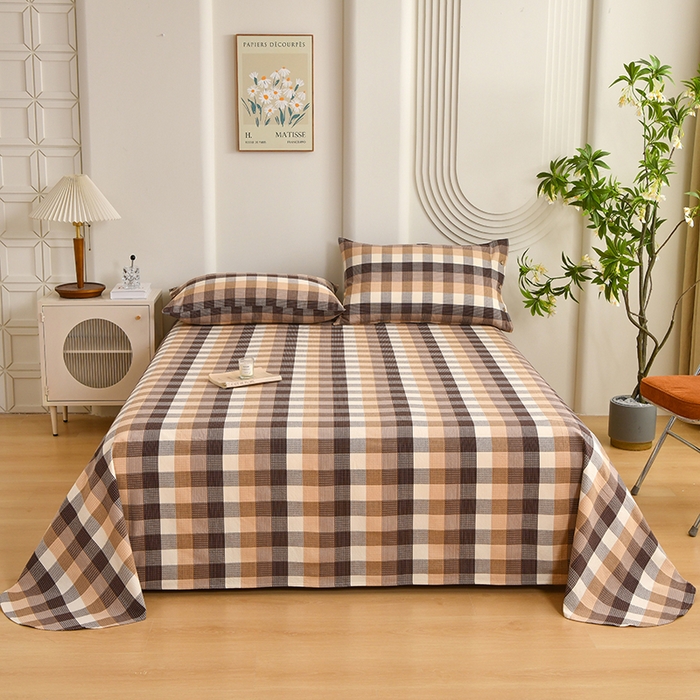 91家纺网 家纺一手货源 找家纺 织雅漫 2025新款非遗加厚全棉色织老粗布床单款-梵高向日葵 沉香拿铁