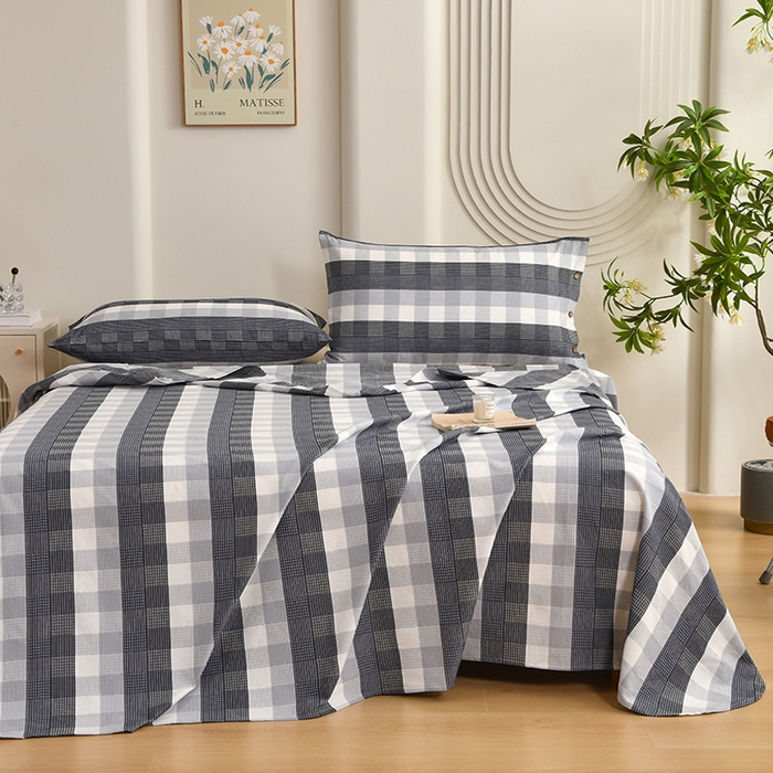 91家纺网 家纺一手货源 找家纺 织雅漫 2025新款非遗加厚全棉色织老粗布床单款-梵高向日葵 莫奈星空