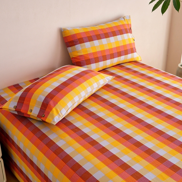 91家纺网 家纺一手货源 找家纺 织雅漫 2025新款非遗加厚全棉色织老粗布床单款-梵高向日葵 梵高向日葵