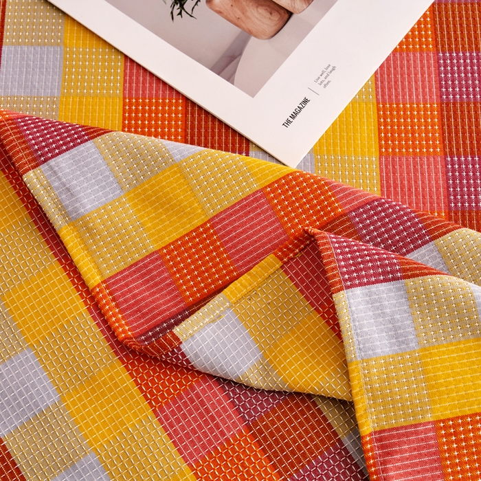 91家纺网 家纺一手货源 找家纺 织雅漫 2025新款非遗加厚全棉色织老粗布床单款-梵高向日葵 梵高向日葵