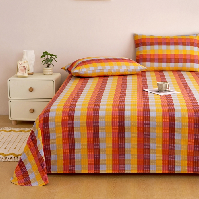 91家纺网 家纺一手货源 找家纺 织雅漫 2025新款非遗加厚全棉色织老粗布床单款-梵高向日葵 梵高向日葵