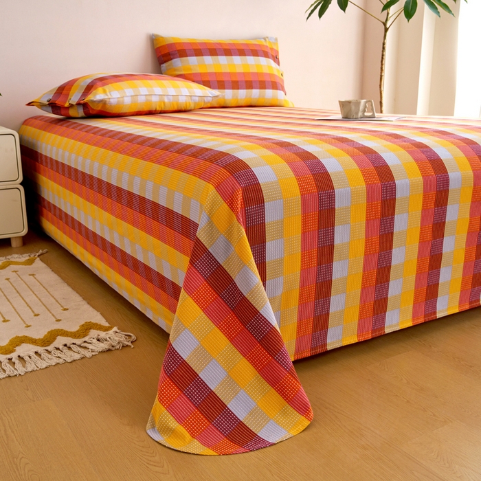 91家纺网 家纺一手货源 找家纺 织雅漫 2025新款非遗加厚全棉色织老粗布床单款-梵高向日葵 梵高向日葵