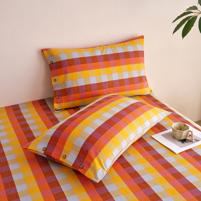 91家纺网 家纺一手货源 找家纺 织雅漫 2025新款非遗加厚全棉色织老粗布床单款-梵高向日葵 梵高向日葵