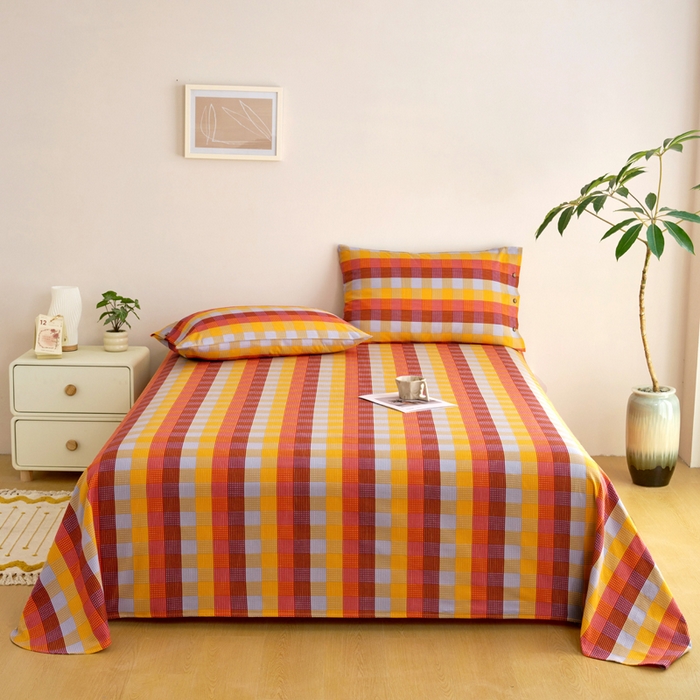 91家纺网 家纺一手货源 找家纺 织雅漫 2025新款非遗加厚全棉色织老粗布床单款-梵高向日葵 梵高向日葵