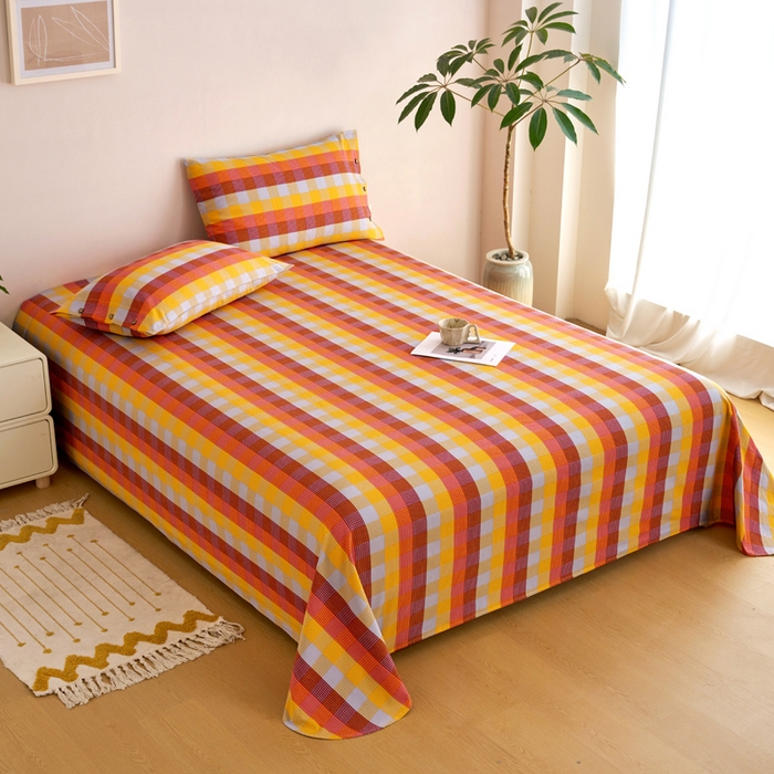 91家纺网 家纺一手货源 找家纺 织雅漫 2025新款非遗加厚全棉色织老粗布床单款-梵高向日葵 梵高向日葵