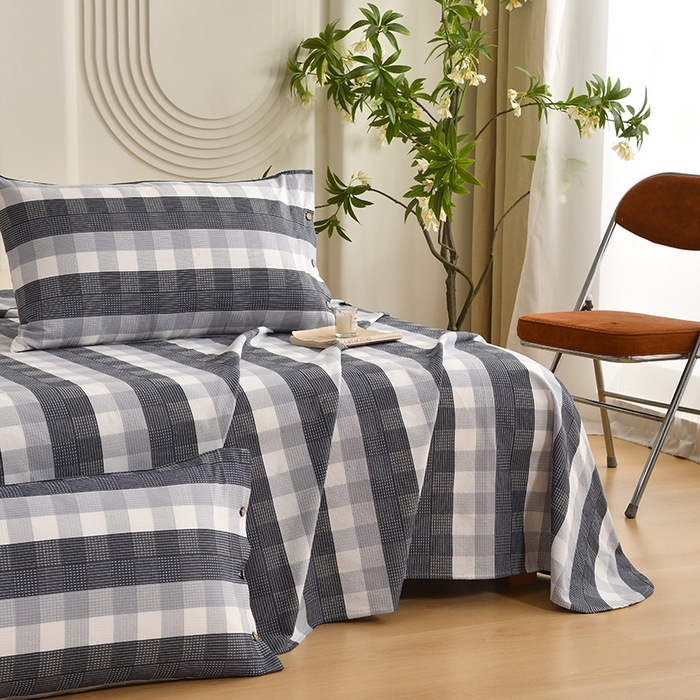 91家纺网 家纺一手货源 找家纺 （总）织雅漫 2025新款非遗加厚全棉色织老粗布床单款-梵高向日葵