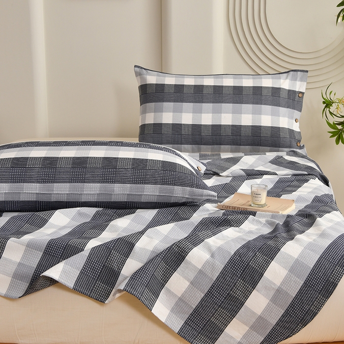 91家纺网 家纺一手货源 找家纺 （总）织雅漫 2025新款非遗加厚全棉色织老粗布床单款-梵高向日葵