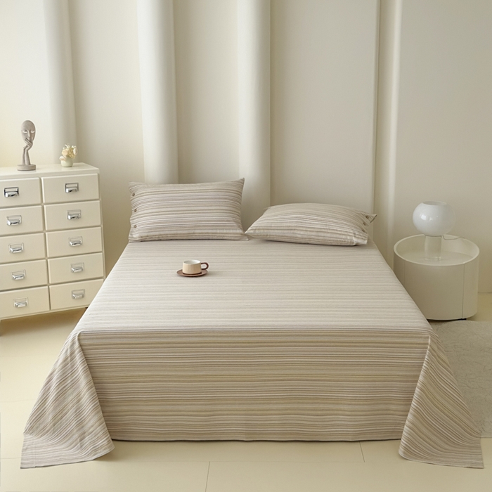 91家纺网 家纺一手货源 找家纺 （总）织雅漫 2025新款高端帛丝系列全棉纯棉细纱老粗布床单