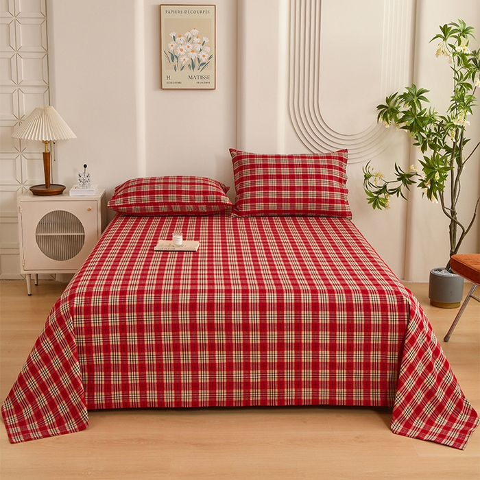 91家纺网 家纺一手货源 找家纺 （总）织雅漫 2025新款高端帛丝系列全棉纯棉细纱老粗布床单