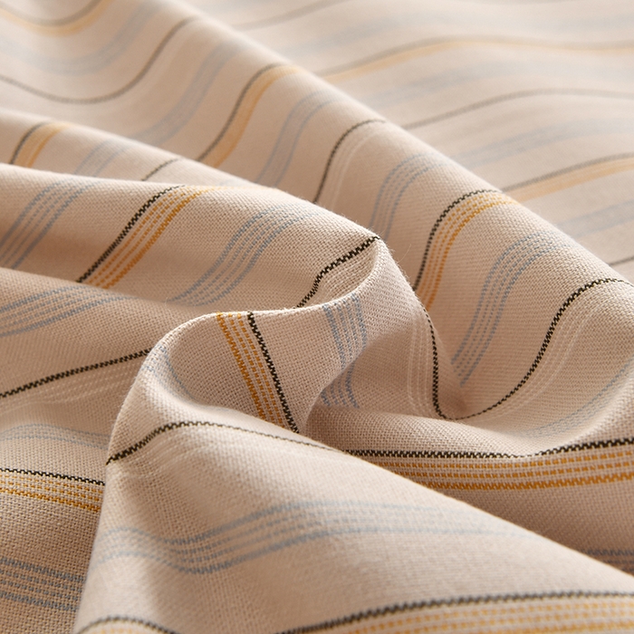 91家纺网 家纺一手货源 找家纺 织雅漫 2025新款高端帛丝系列全棉纯棉细纱老粗布床单 素律-黄