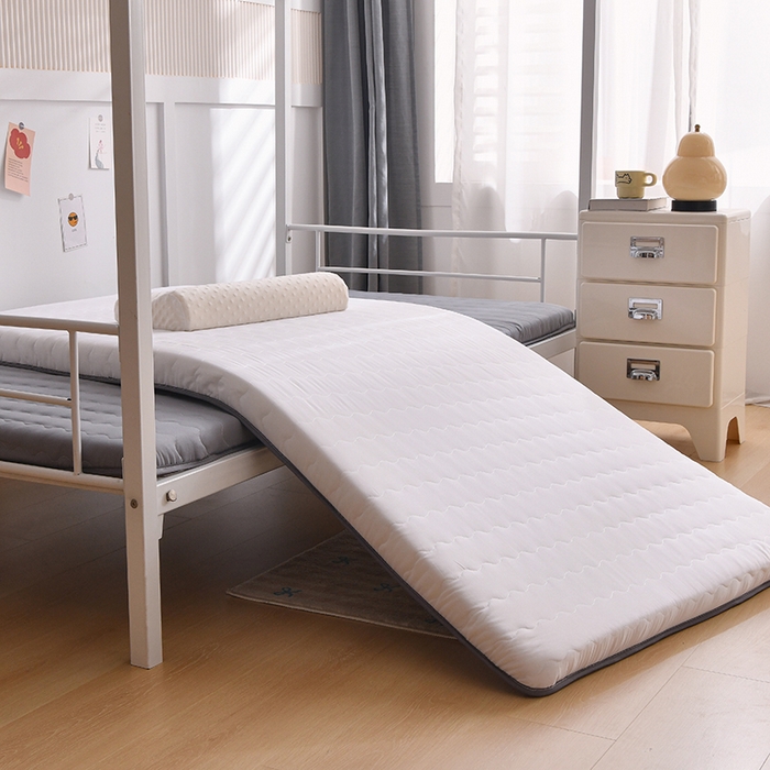 91家纺网 家纺一手货源 找家纺 织雅漫 2025新款水洗棉加厚床垫学生垫地铺睡垫 0.8*1.9水洗棉床垫厚度5cm 白色