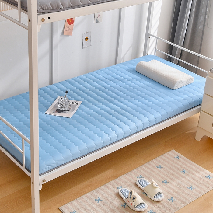 织雅漫 2025新款水洗棉加厚床垫学生垫地铺睡垫 0.8*1.9水洗棉床垫厚度5cm 蓝色