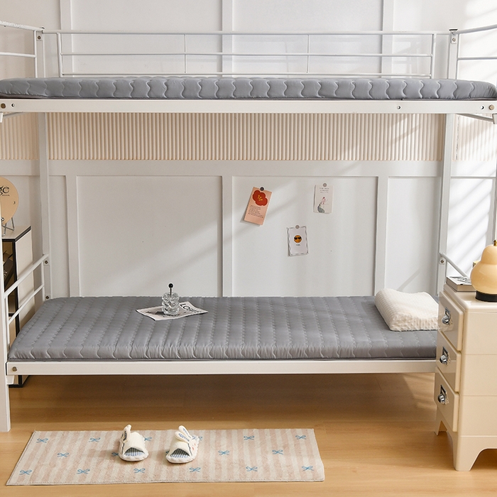 91家纺网 家纺一手货源 找家纺 织雅漫 2025新款水洗棉加厚床垫学生垫地铺睡垫 0.8*1.9水洗棉床垫厚度5cm 灰色