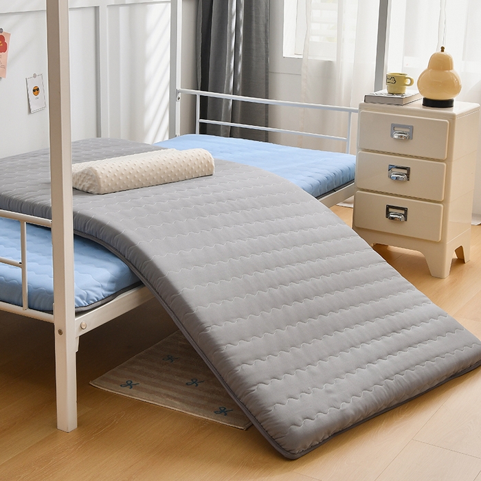 91家纺网 家纺一手货源 找家纺 织雅漫 2025新款水洗棉加厚床垫学生垫地铺睡垫 0.8*1.9水洗棉床垫厚度5cm 灰色