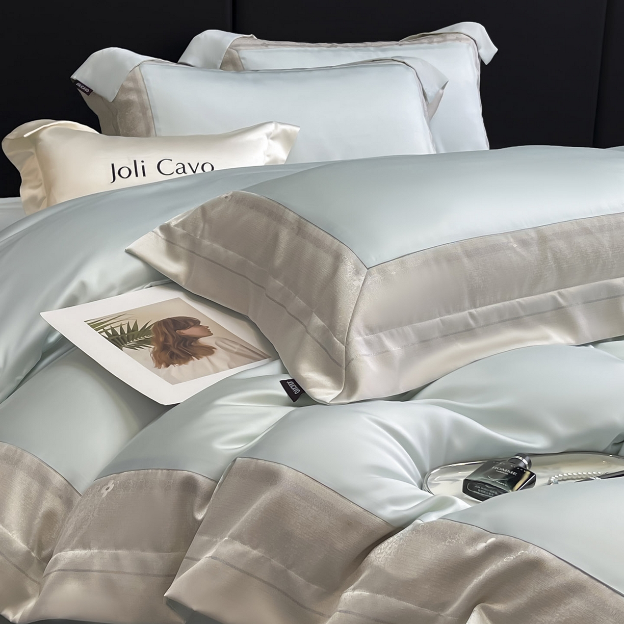 91家纺网 家纺一手货源 找家纺 （总） 2025轻奢风A类贡缎长绒棉四件套纯棉全棉重工刺绣被套床单高端拼接床上用品