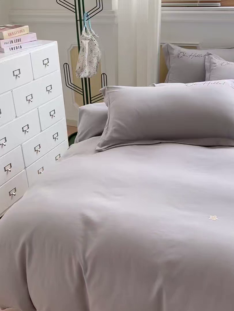 91家纺网 家纺一手货源 找家纺 （总）文黛家居 2025新款高克重水洗棉绣花四件套系列