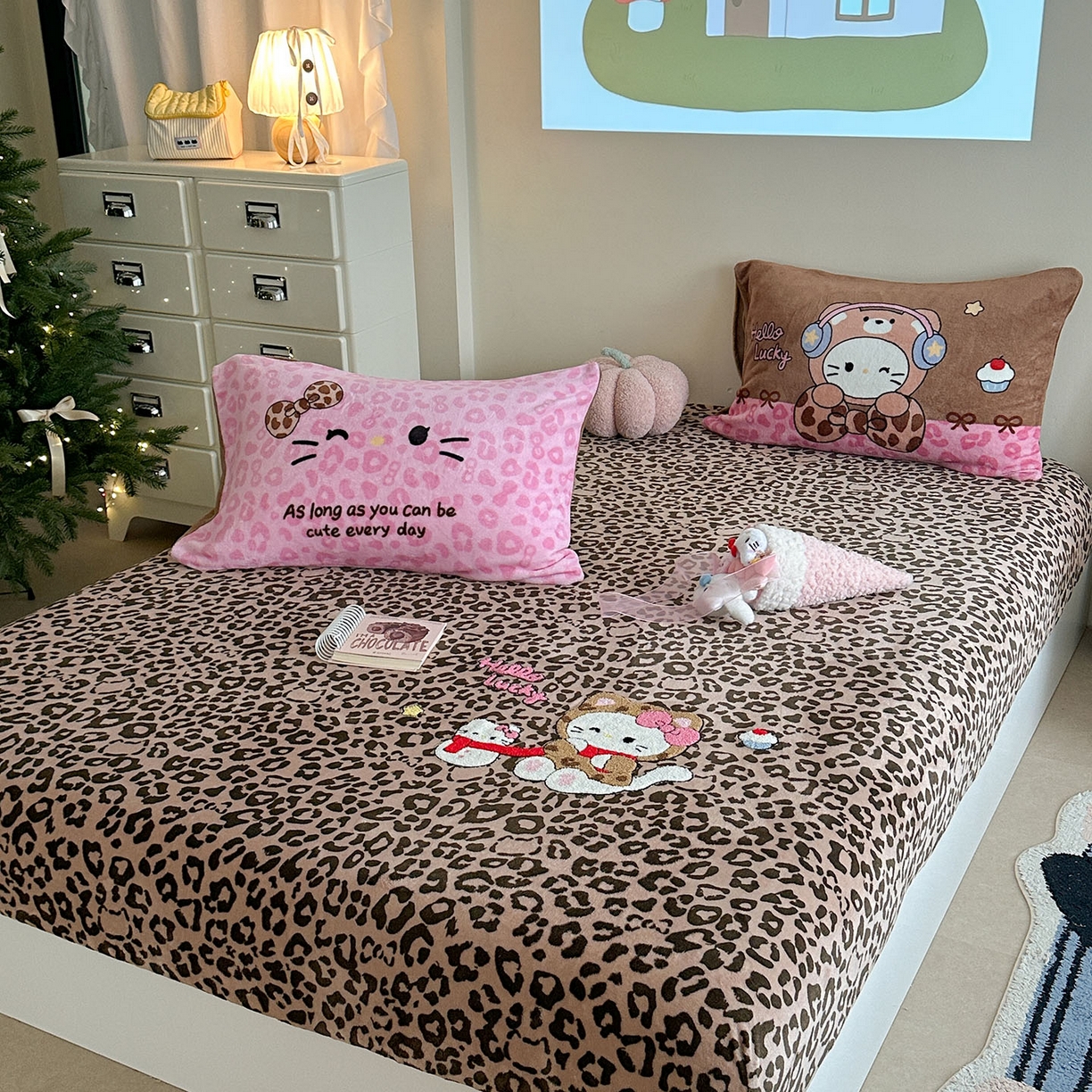 91家纺网 家纺一手货源 找家纺 （总）柚子YOUTH 2025新款加厚牛奶绒卡通毛巾绣床笠三件套