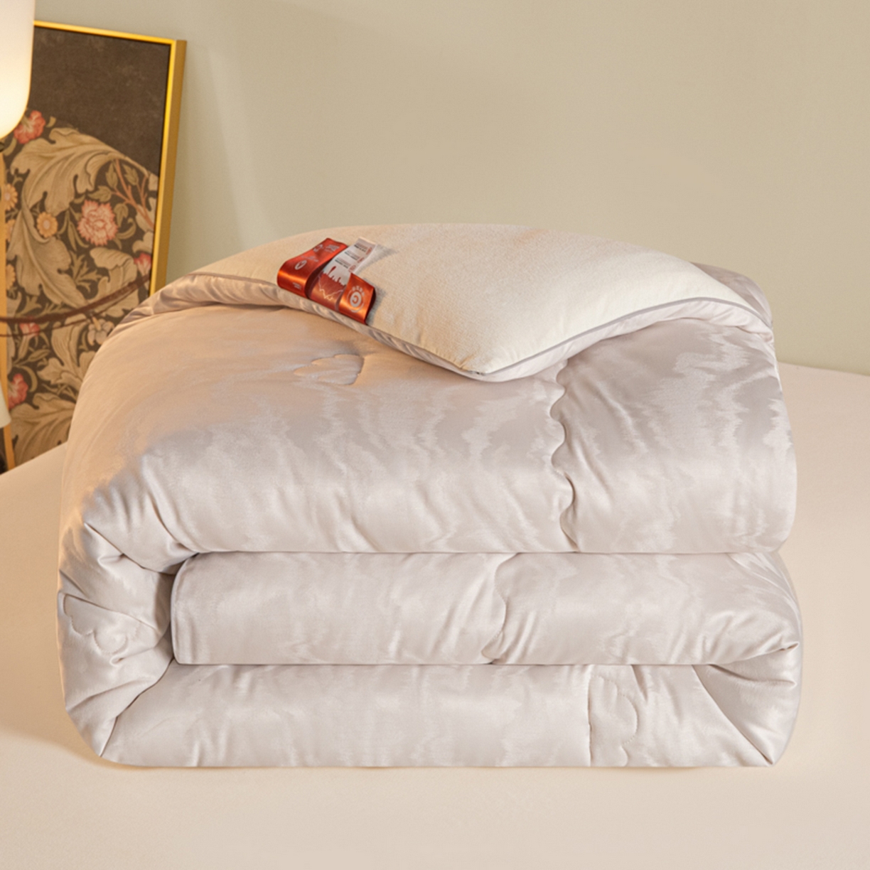 91家纺网 家纺一手货源 找家纺 （总）爱彼家纺 2025新款火山岩A类提花自发热抗菌被冬被-春秋被学生被子-系列二