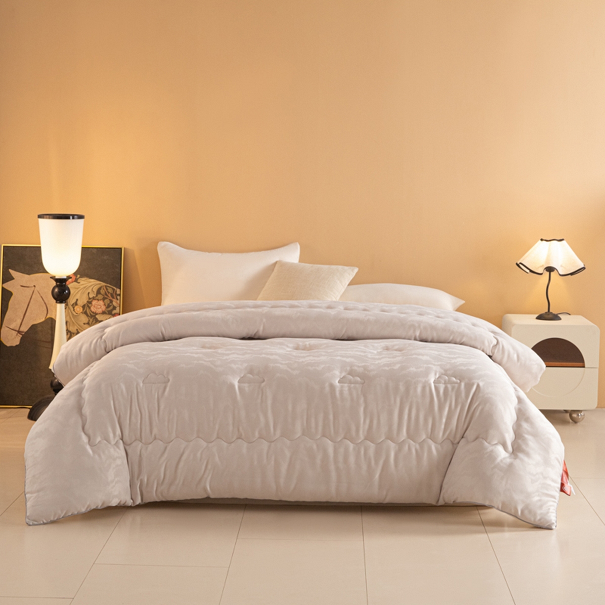 91家纺网 家纺一手货源 找家纺 爱彼家纺 2025新款火山岩A类提花自发热抗菌被冬被-春秋被学生被子-系列二 火山岩-银珀川