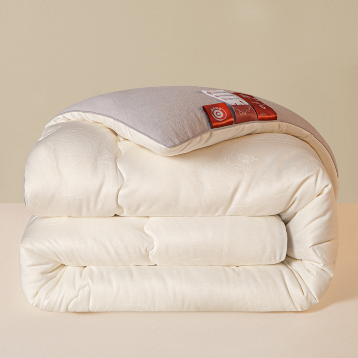 91家纺网 家纺一手货源 找家纺 爱彼家纺 2025新款火山岩A类提花自发热抗菌被冬被-春秋被学生被子-系列二 火山岩-玫瑰白