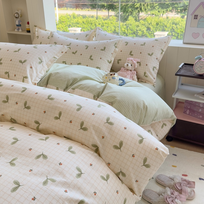 91家纺网 家纺一手货源 找家纺 （总）鑫宇 2025新款全棉纯棉13372小清新印花四件套