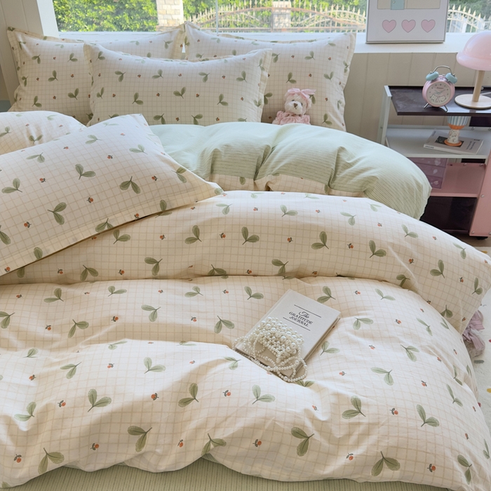 91家纺网 家纺一手货源 找家纺 （总）鑫宇 2025新款全棉纯棉13372小清新印花四件套